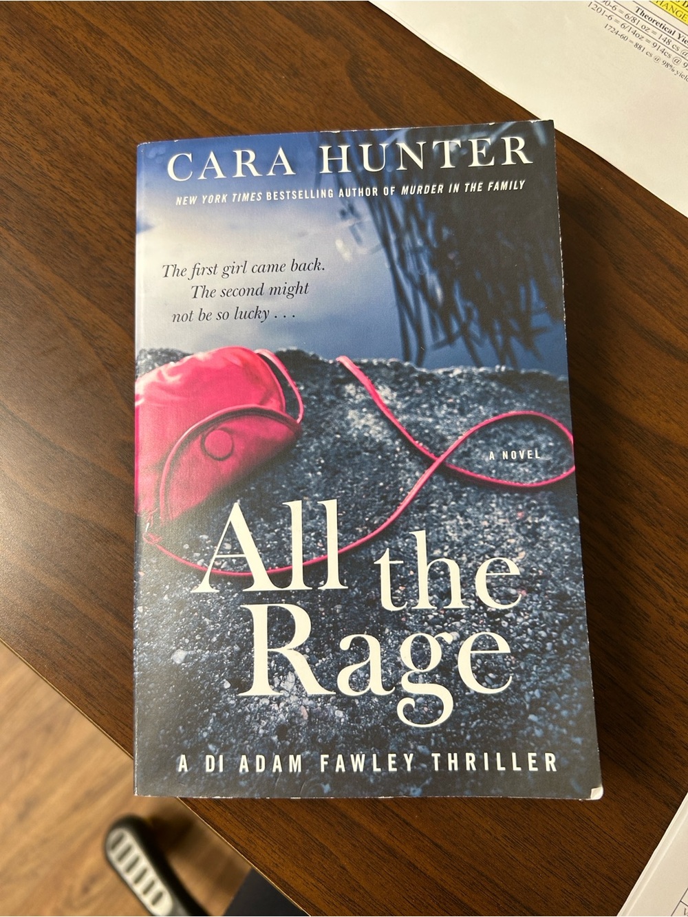 Cara Hunter "All the Rage" Paperback - Blue Cover with Pink Purse Art